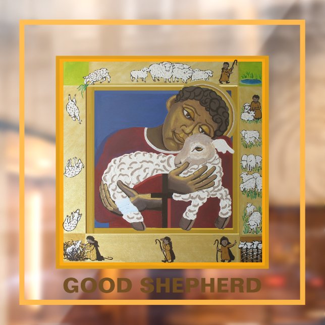 Good Shepherd Lost Sheep Icon Window Cling (Sheet 2)