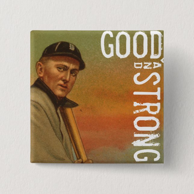 Good & Strong 2 Inch Square Button (Front)