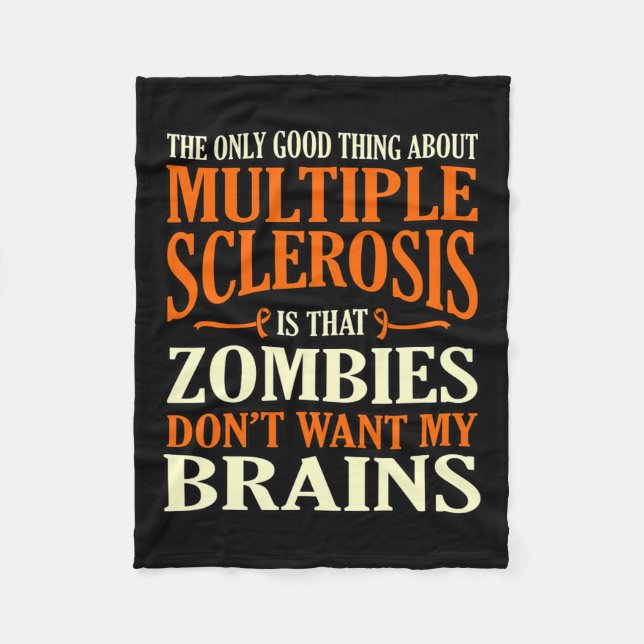 Good Thing About Multiple Sclerosis Awareness Grap Fleece Blanket (Front)