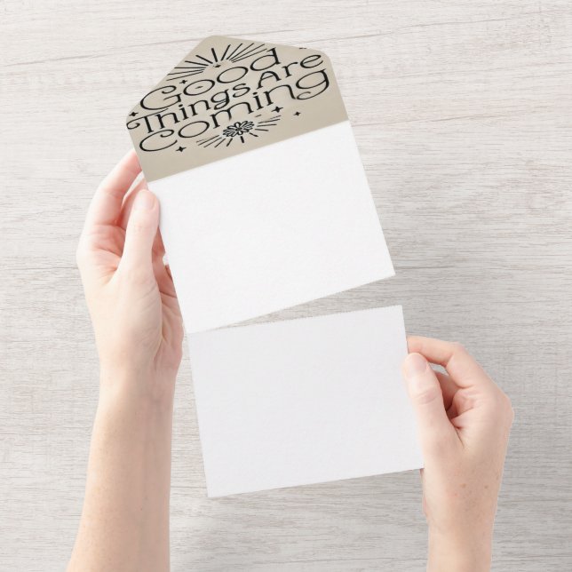 Good Things Are Coming  All In One Invitation (Tearaway)