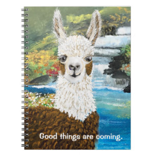 Good Things Are Coming Mama Llama Notebook