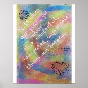 Good Things Come From "Mistakes" - Wise Hedgehog Poster