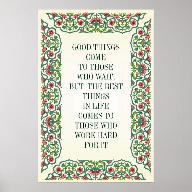 GOOD THINGS COME TO THOSE WHO WAIT, BUT  THE BEST POSTER (Front)