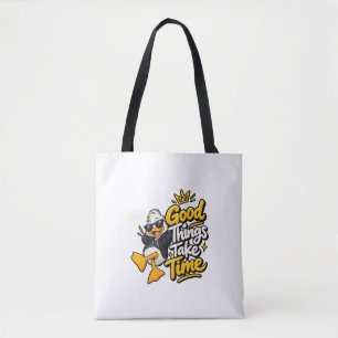 Good Things Take Time Funny Cool Duck T-Shirt Desi Tote Bag