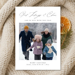 Good Tidings and Cheer Funny Family Christmas Holiday Card