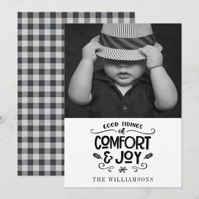 Good Tidings of Comfort and Joy | Modern Photo (Front/Back)