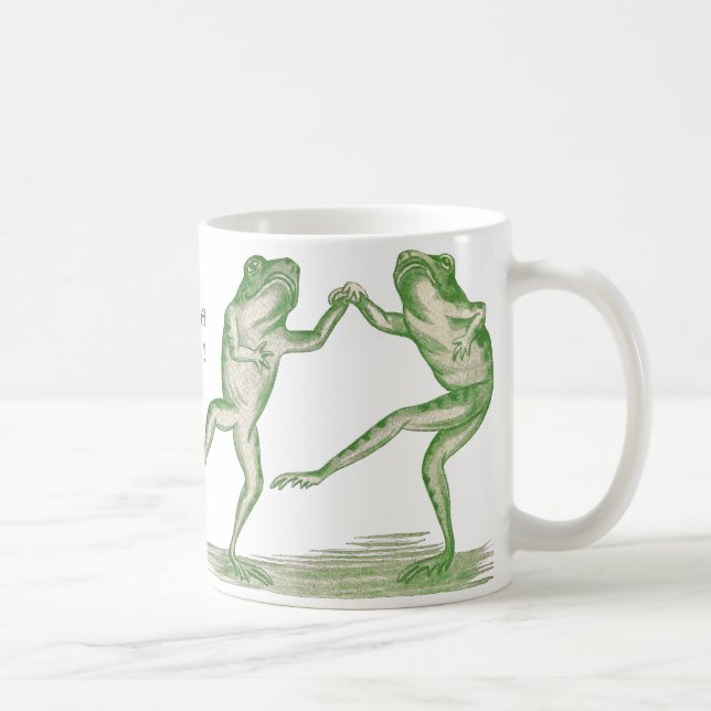 Good Time Frogs Dance Vintage Coffee Mug (Right)