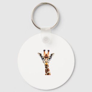 Good Time Hipster Giraffe T-Shirt Men's Women's Ch Keychain