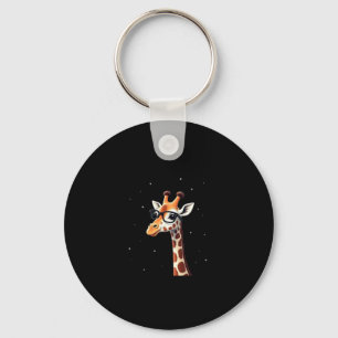Good Time Hipster Giraffe T-Shirt Men's Women's Ch Keychain