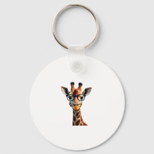 Good Time Hipster Giraffe T-Shirt Men's Women's Ch Keychain