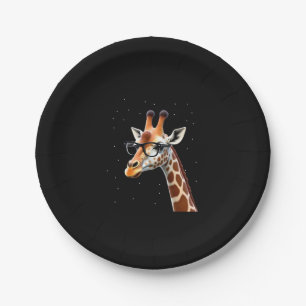 Good Time Hipster Giraffe T-Shirt Men's Women's Ch Paper Plate