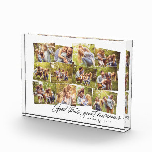 Good times great memories 12 photo family collage block