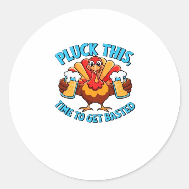 Good Times Happy Thamksgiving Classic T-Shirt Classic Round Sticker (Front)
