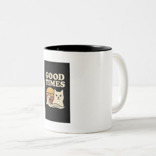 Good Times Retro – Vintage Positive Vibes Two-Tone Coffee Mug