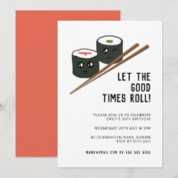 Good Times Roll Kawaii Sushi Any Age Birthday