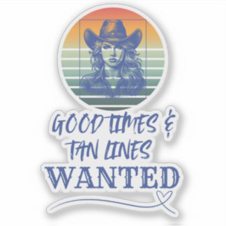 Good Times & Tan Lines Vinyl Sticker