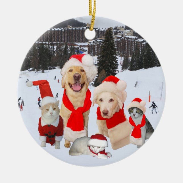 Good Times Together Ceramic Ornament (Front)