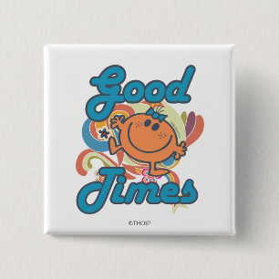 Good Times With Little Miss Fun 2 Inch Square Button