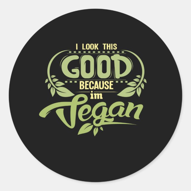 Good Vegan Classic Round Sticker (Front)