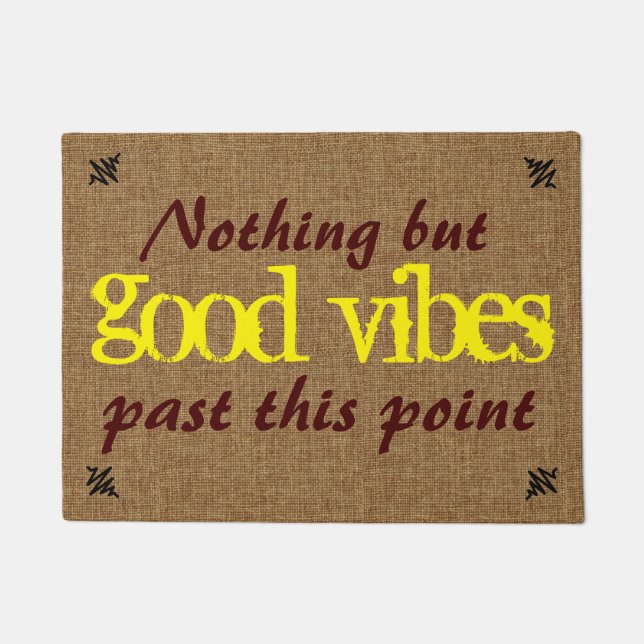 Good Vibe Positive Message Doormat (Front)