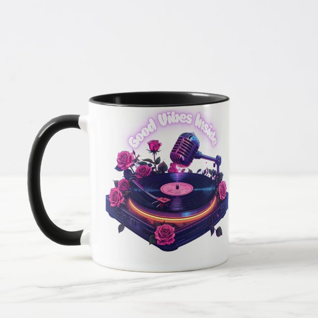 Good Vibes à l'intérieur - Mug à café à énergie po (Gauche)