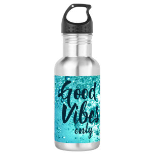 Good Vibes and Cool Blue Water 532 Ml Water Bottle