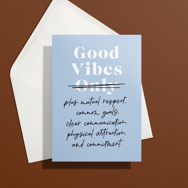 Good Vibes and More Happy Anniversary Card (More Than Good Vibes anniversary card)