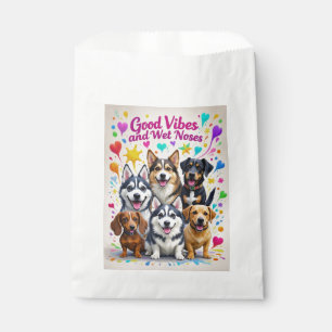 Good Vibes and Wet Noses Playful doodles Favour Bag