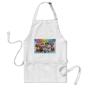 Good Vibes and Wet Noses Playful doodles Standard Apron