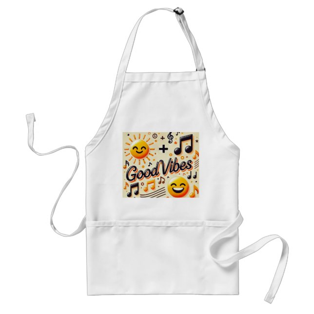 ☀️ + 🎶 = GOOD VIBES Apron (Front)