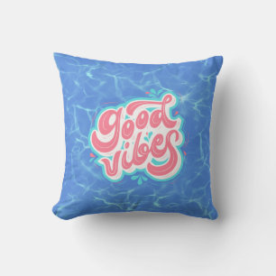 Good Vibes Beach/pool Throw Pillow