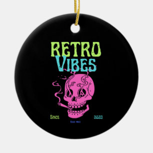 Good vibes ceramic ornament