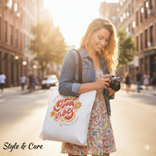 Good Vibes Chic Sac fourre-tout stylé quotidien