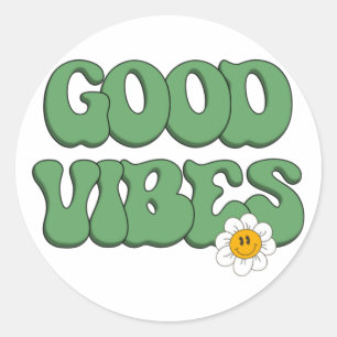 Good Vibes Classic Round Sticker