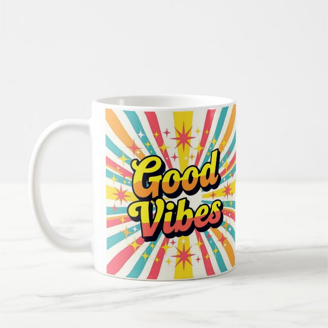 "Good vibes!" Coffee Mug (Left)
