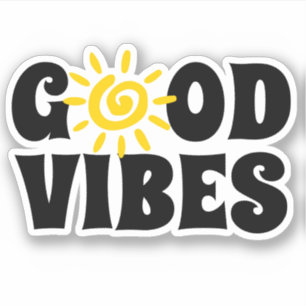 Good Vibes   Custom Cut Vinyl Sticker