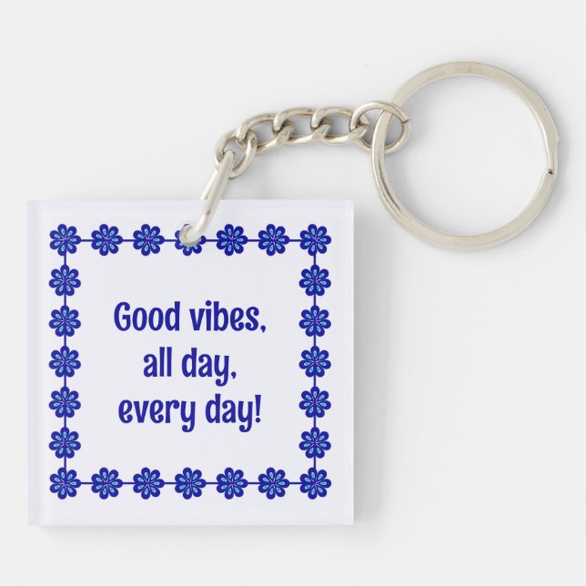 Good Vibes customisé, Amulet de l'oeil floral bleu (Dos)