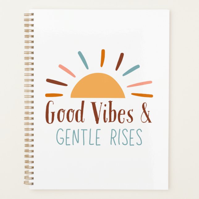 Good Vibes & Gentle Rises Boho Carnet/Journal (Devant)