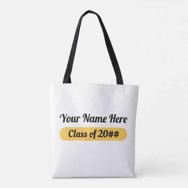 Good Vibes Graduation Message Tote Bag (Back)
