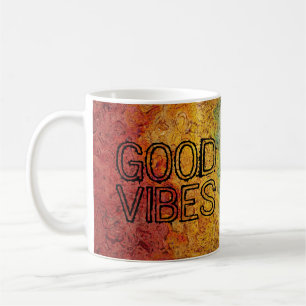 GOOD VIBES Happy Rainbow Colours Coffee Mug