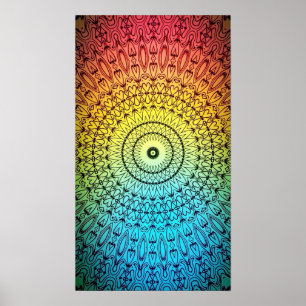 Good Vibes Mandala #5 Poster