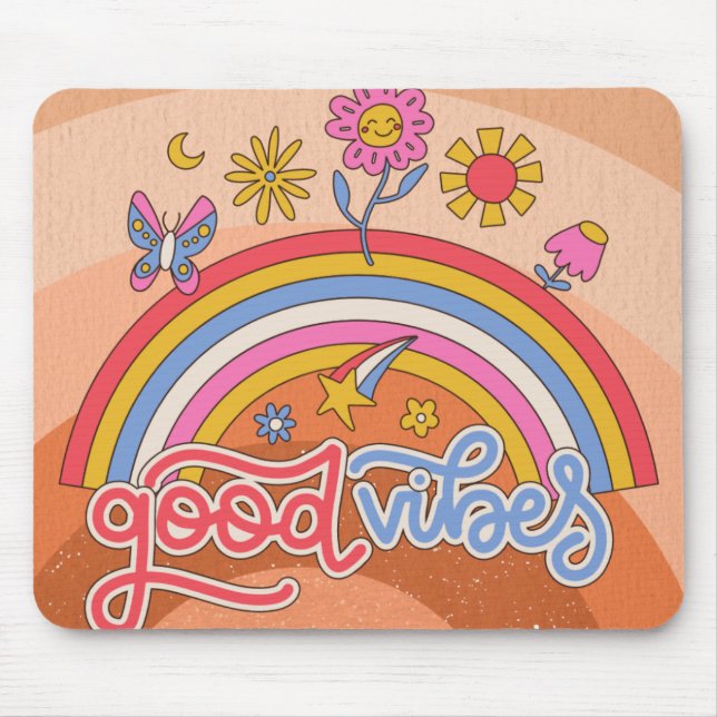 Good Vibes Mouse Pad (Front)