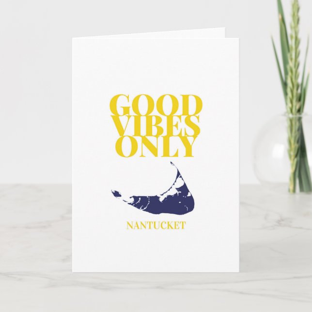 Good Vibes Nantucket Folded Card (Front)