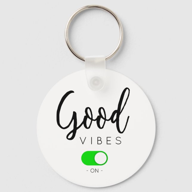 Good vibes on keychain (Front)