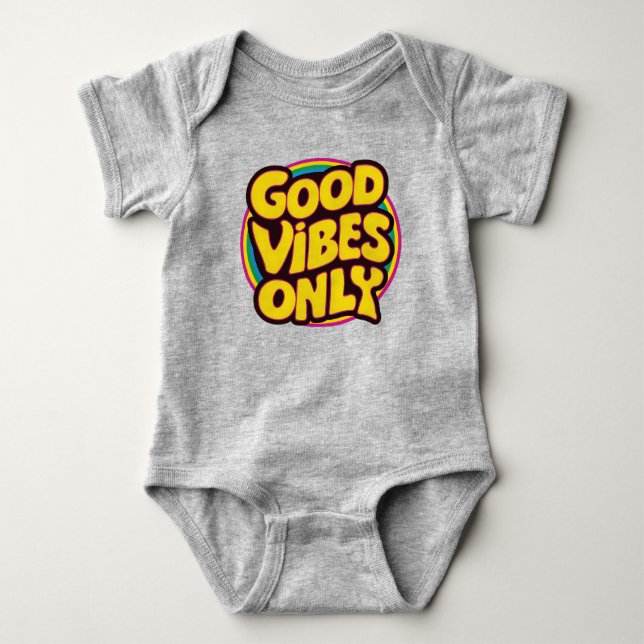 Good Vibes Only Baby Bodysuit (Front)