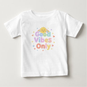 Good vibes only cute pastel text baby T-Shirt