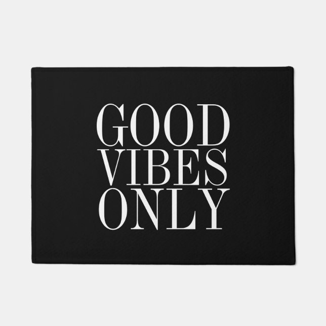 Good Vibes Only - Dorm Decor - Home Decor Doormat (Front)