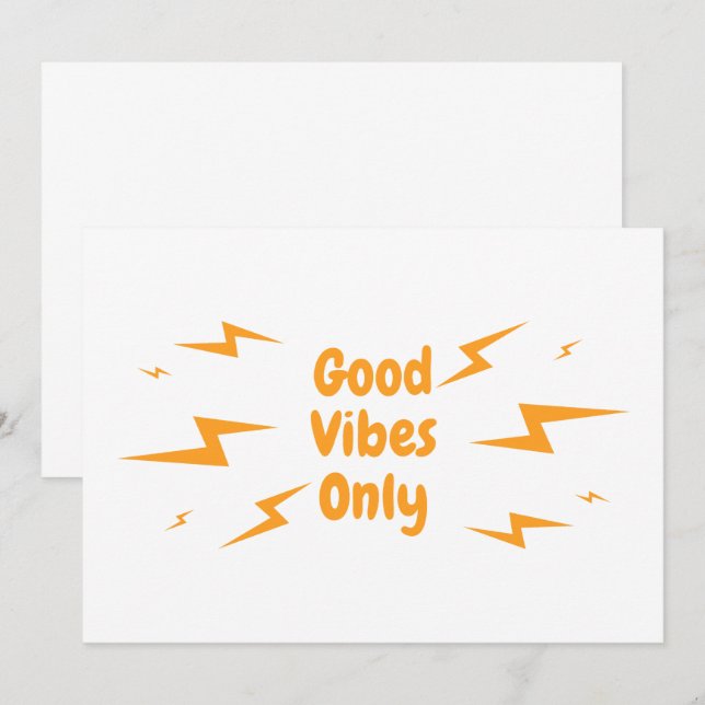 good vibes only invitation (Front/Back)