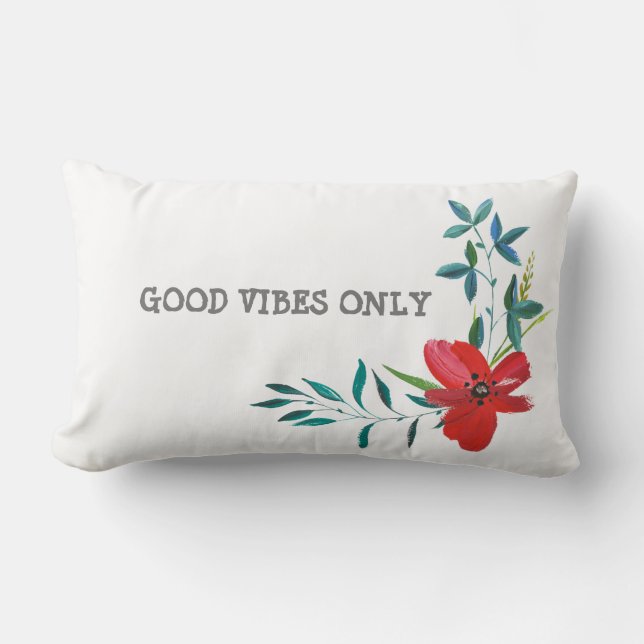 GOOD VIBES ONLY  LUMBAR PILLOW (Front)