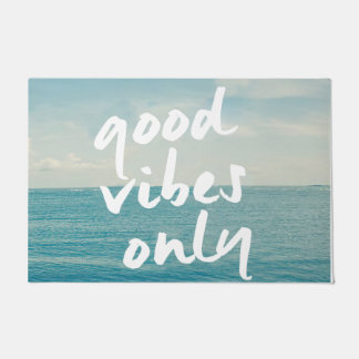 Good Vibes Only Mat, Sea Picture Decor  Doormat